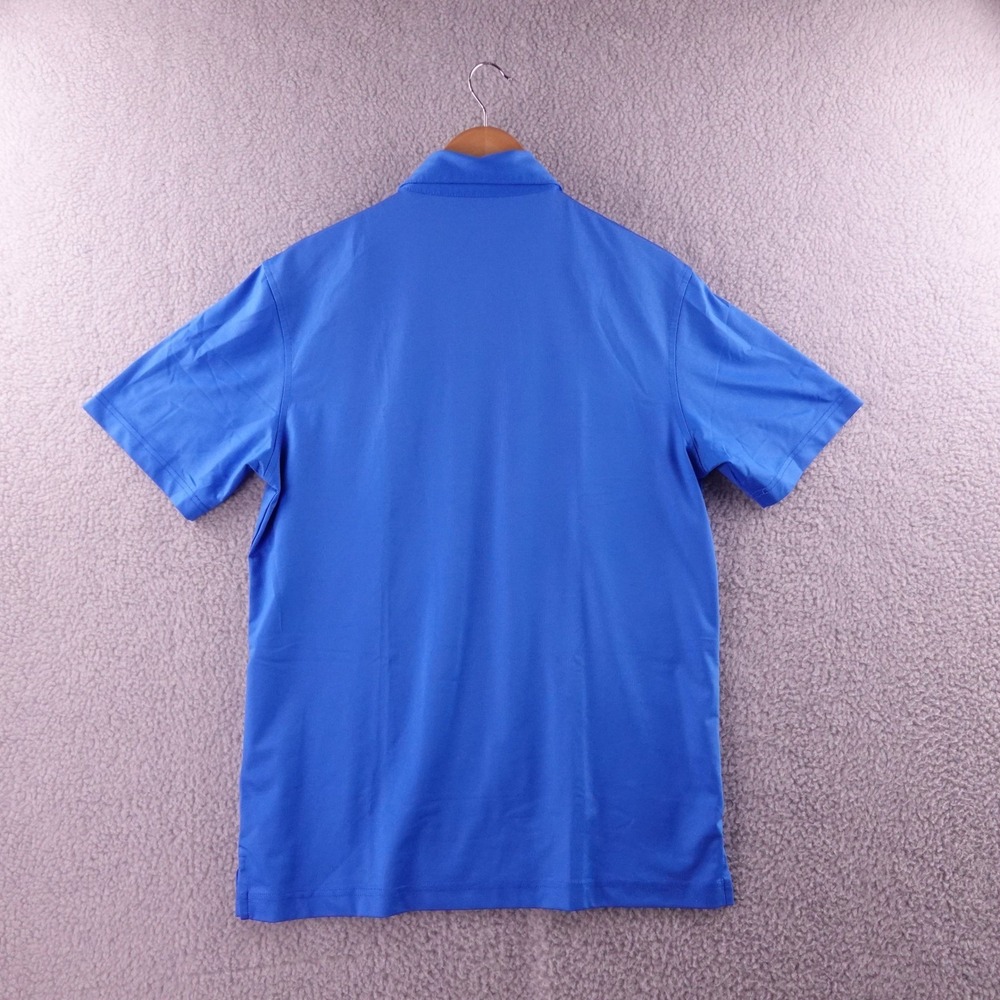 Masters Tech Golf Polo Shirt Mens S Blue Striped Short Sleeve Masters Logo - Picture 3 of 7